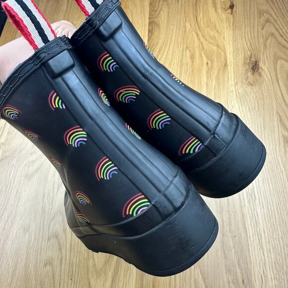 Hunter Boot Women's Play Mini Short Rain Boot Rainbow 10 Medium US - Picture 4 of 6